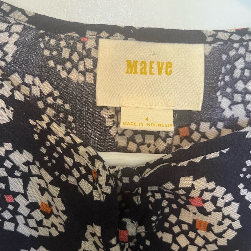 Maeve Patterned Button Up Blouse (Anthropologie) - image 3